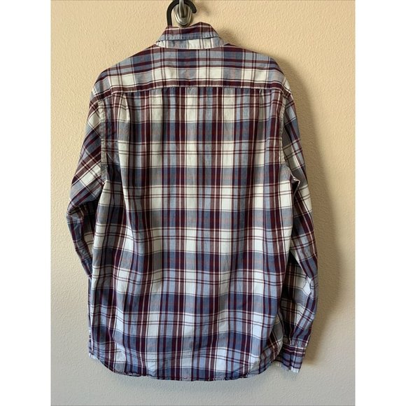 J.Crew Factory Slim Cotton Shirt Men Burgundy - Picture 3 of 7